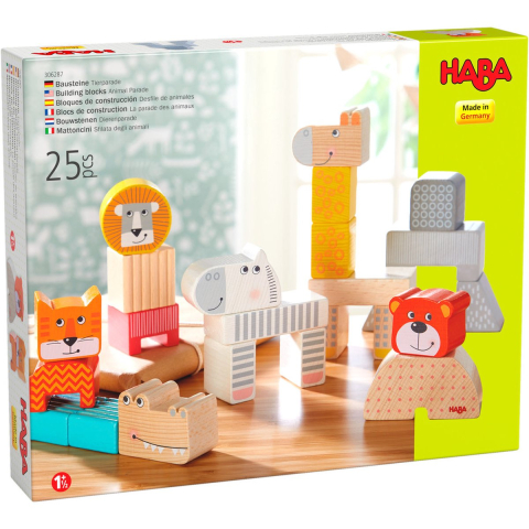 HABA Bouwblokken - Hout - 25 Onderdelen - Dierenparade - HABA - OneSize - Blokken