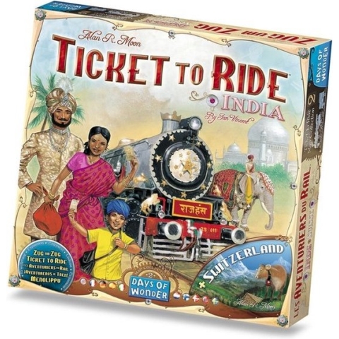 Ticket to Ride India & Zwitserland - Uitbreiding - Bordspel