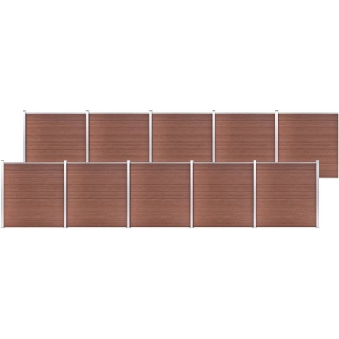 vidaXL-Schutting-1737x186-cm-HKC-bruin