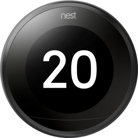 Google Nest Learning Thermostat - Slimme thermostaat - Zwart