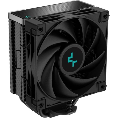DeepCool AK400 Zero Dark 4x Heat Pipe All Black Single Tower CPU Air Cooler, 1x FC120P 120mm FDB Bearing PWM High Performance Fan, Intel: LGA1700/1200/1151/1150/1155 AMD: AM5/AM4, Easy Install, 220W TDP