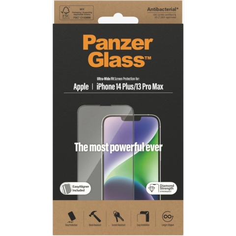 PanzerGlass Apple iPhone 14 Plus/13 Pro Max - Zwart CF Super+ Glass AB with EasyAligner