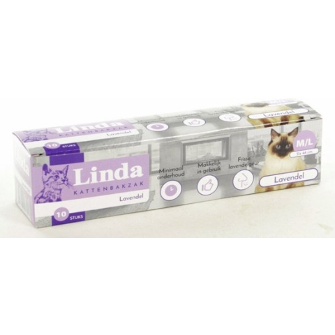 Linda Kattenbakzakken Lavendel - 10 zakken - 51 x 46 cm