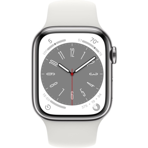 Apple Watch Series 8 - 4G - 45mm - Zilver Roestvrijstaal