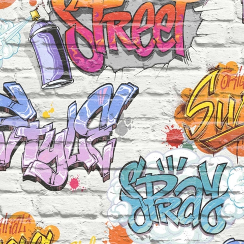 Dutch Wallcoverings Freestyle Papierbehang Graffiti L17905