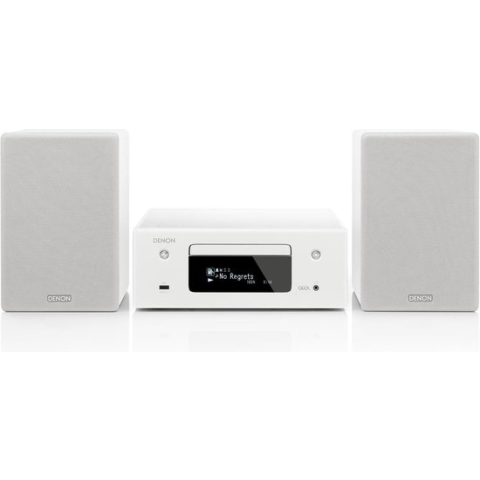 Denon - CEOL N-10 - Hifi Netwerk CD-Speler met HEOS® Built-In, 35 Watt per Kanaal en compatibiliteit met Amazon Alexa-stem - Wit