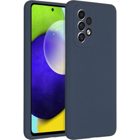 Accezz Hoesje Geschikt voor Samsung Galaxy A53 Hoesje Siliconen - Accezz Liquid Silicone Backcover - Donkerblauw