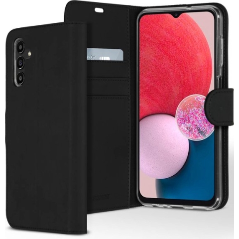 Accezz Hoesje Geschikt voor Samsung Galaxy A13 (5G) / A04s Hoesje Met Pasjeshouder - Accezz Wallet Softcase Bookcase - Zwart
