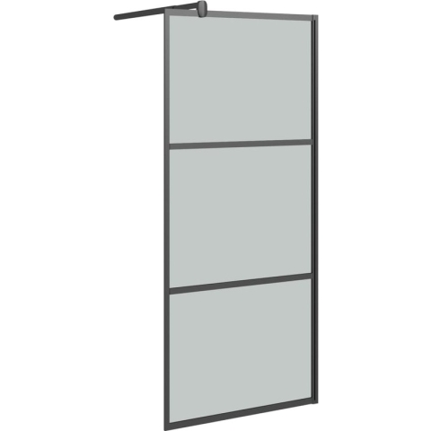 vidaXL-Inloopdouchewand-90x195-cm-donker-ESG-glas-zwart