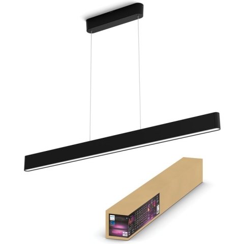 Philips Hue Ensis Hanglamp - White and Color Ambiance - Zwart - 2 x 39W - Bluetooth