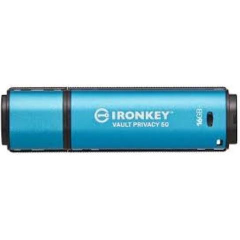 IronKey Vault Privacy 50 - secure USB flash drive 64GB - Blauw