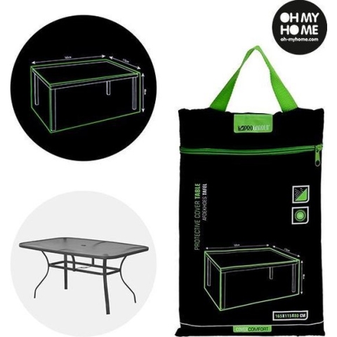ProGarden Tuintafelhoes 165x115x80 cm zwart