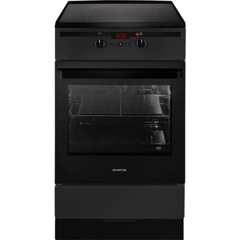 Inventum VFI5042ZWA - Vrijstaand inductie fornuis - Elektrische oven - 4 kookzones - 50 cm - 65 liter - Zwart