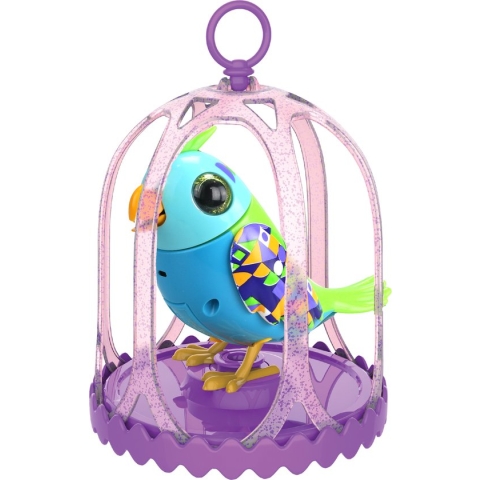 Silverlit Digibirds Hooded Parrot - Interactief vogeltje in Kooi
