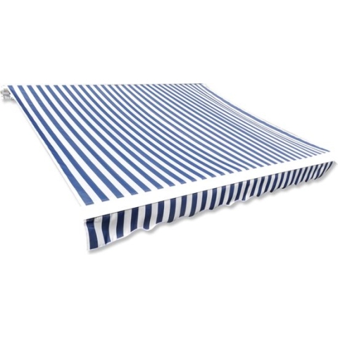 vidaXL-Luifeldoek-6x3-m-canvas-blauw-en-wit