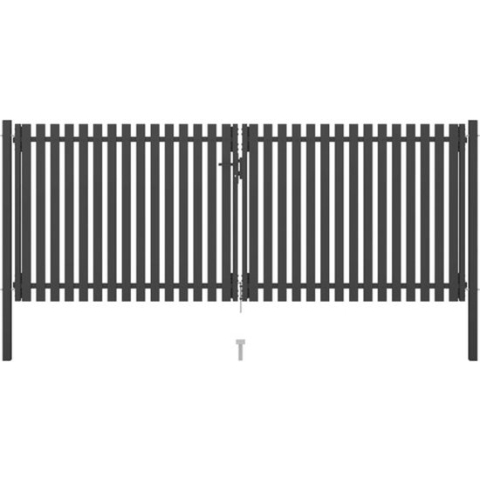 vidaXL-Poort-4x1,7-m-staal-antraciet