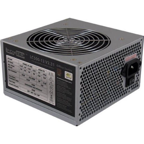 LC-POWER® LC500-12 V2.31 Interne voeding - PC Voeding 500W ATX - Grijs