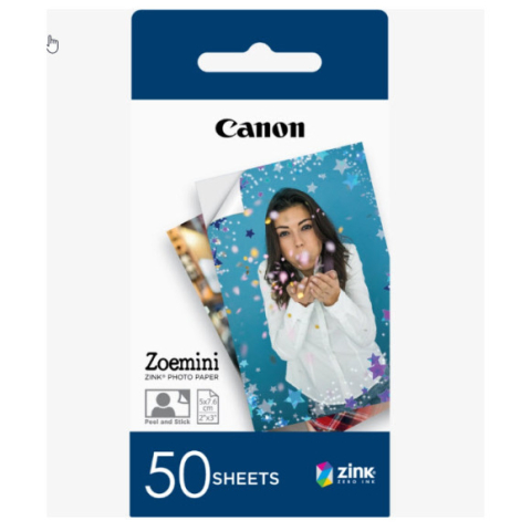 Canon ZINK Zelfklevend Fotopapier - Pak van 50 sheets
