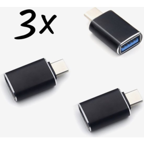 3 set - USB C naar USB A converter - Universele USB Hub - OTG verloop