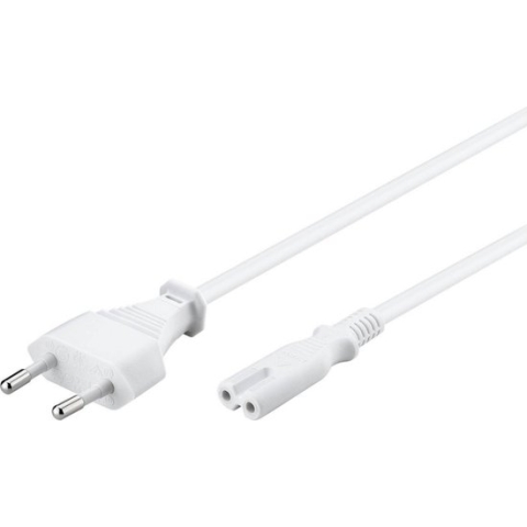 Scanpart C7 stroom kabel 2 meter - Met stekker - Geschikt voor randapparatuur - Wit - Universeel