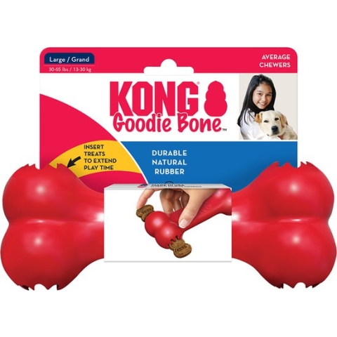 Kong Goodie Bone S - Kauwspeelgoed - 112 mm x 21 mm x 3 mm - Rood