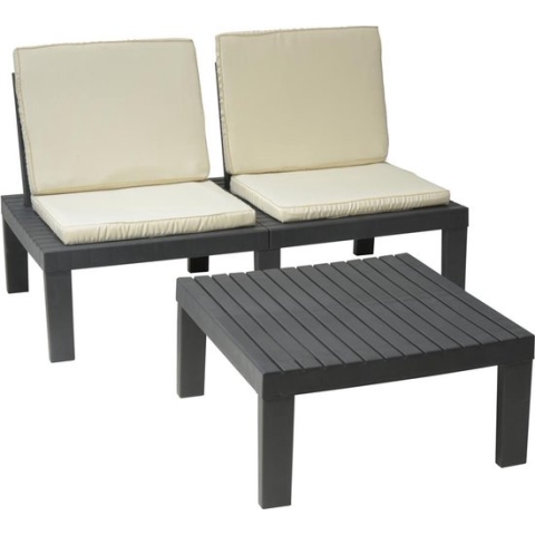 Pro Garden | Tuinset (tafel en stoelen) inclusief Crème kussens