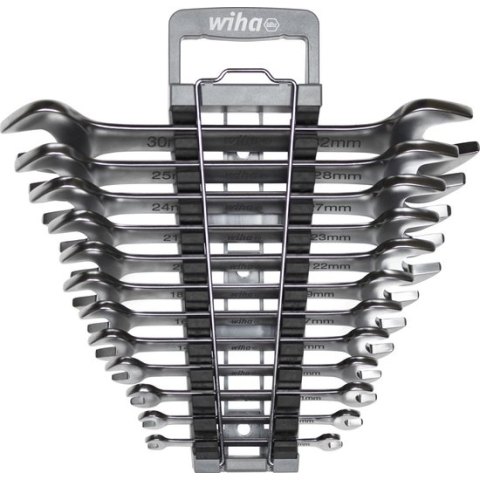 Wiha Dubbelbek-steeksleutelset 13-delig incl. houder - 44753