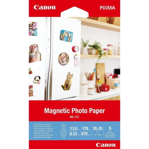 Fotopapier canon mg-101 magnetisch 10x15cm | Pak a 5 vel