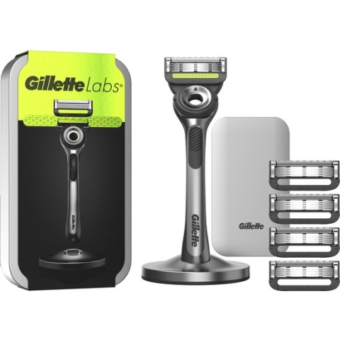 GilletteLabs With Exfoliating Bar Van Gillette - 1 Scheermes - 5 Scheermesjes - Magnetische Houder - Travelcase
