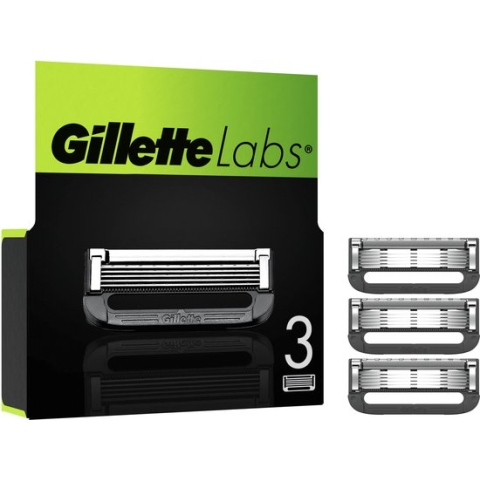 Gillette Navulmesjes Voor GilletteLabs - Exfoliating Bar En Heated Razor - 3 Scheermesjes