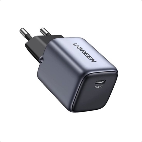 UGREEN Nexode Mini 30W PD USB-C Snellader GaN Adapter Grijs