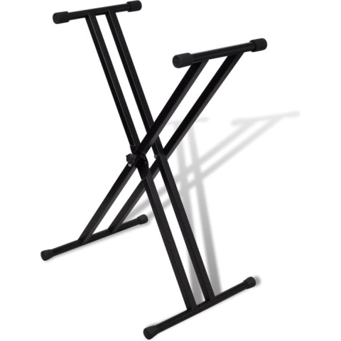 vidaXL-Verstelbare-keyboardstandaard-dubbel-X-frame