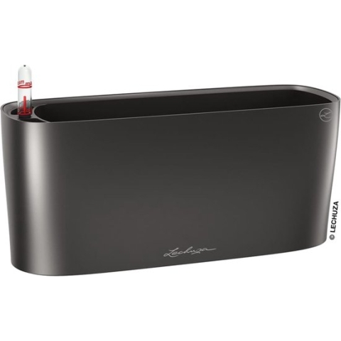 LECHUZA DELTA PREMIUM 10 - Plantenbak - ALL-IN-ONE set - antraciet metallic