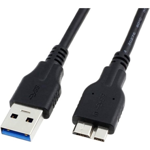 Qost - USB-A 3.0 naar Micro USB-B - 5Gbit/s - USB HDD kabel - Zwart - 1.5 meter