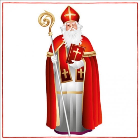 Ambiente - St. Nicholas - Sinterklaas servetten - Papieren lunch servetten - 33x33cm