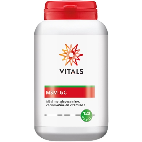 Vitals - MSM-GC - 120 Tabletten - OptiMSM® -glucosamine (Glucosagreen®) - chondroïtine (ChondroPure®) - vitamine C (Ester-C®)