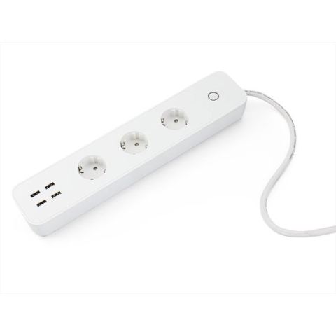 Caliber Slimme Stekkerdoos - 4x USB - 3x Randaarde Stekker - Tuya Smart App - Google Home - Amazon Alexa (HWP303U)