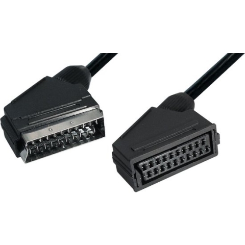 21-pins Scart verlengkabel / zwart - 5 meter