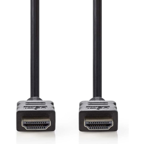 High Speed ​​HDMI-Kabel met Ethernet - HDMI Connector - HDMI Connector - 4K@30Hz - ARC - 10.2 Gbps - 7.50 m - Rond - PVC - Zwart - Envelop