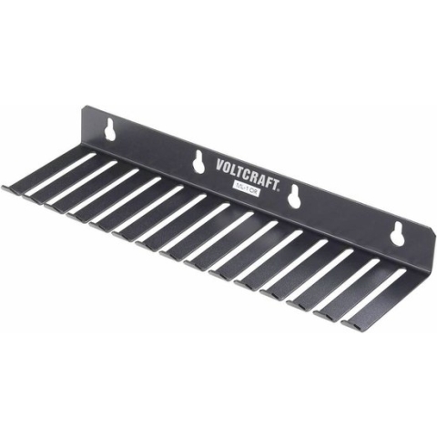 VOLTCRAFT ML-1 SW Meetsnoerhouder ML-1 SW 14 uitsparingen (73 x 8 mm) (l x b x h) 280 x 85 x 32 mm Zwart