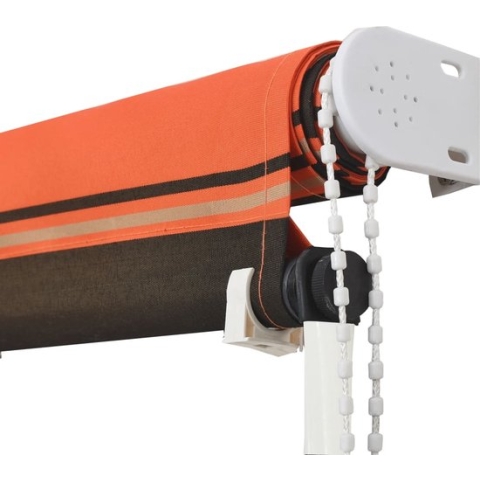 vidaXL-Luifel-uittrekbaar-150x150-cm-oranje-en-bruin