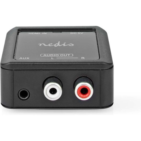 Digitale Audioconverter - 1-weg - Input: HDMI Input - Output: 2x (2x RCA Female) / 3.5 mm - Automatisch - Antraciet
