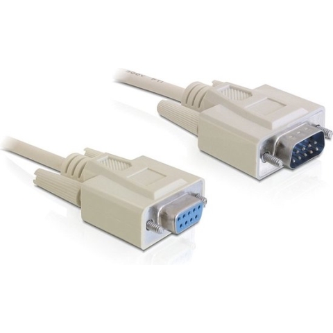 Premium seriële RS232 verlengkabel 9-pins SUB-D (m) - 9-pins SUB-D (v) / gegoten connectoren - 5 meter