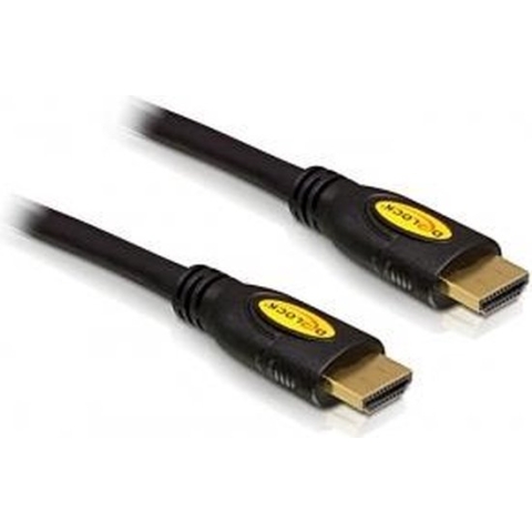 Delock - 1.4 High Speed HDMI kabel - 1 m - Zwart/Geel