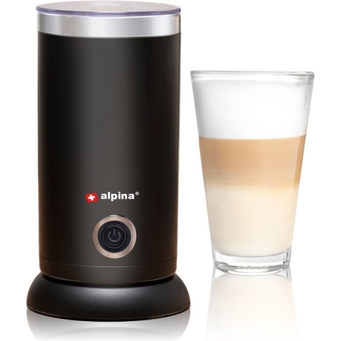 alpina Elektrische Melkopschuimer - 3-in-1 Melkschuimer - tot 300ml - voor Warme en Koude Melk – Zwart