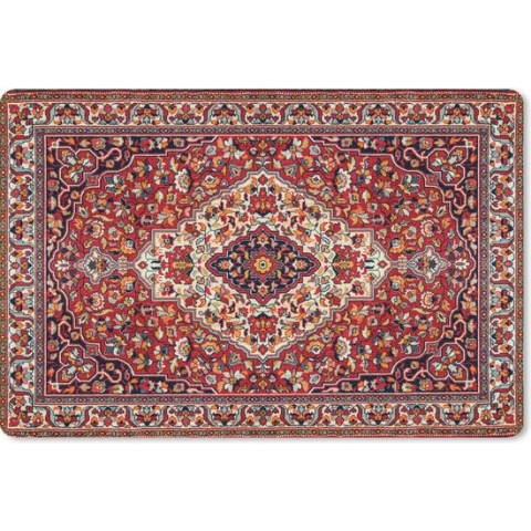Muismat - Mousepad - Perzisch Tapijt - Vloerkleed - Patronen - Rood - 27x18 cm