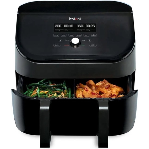 Instant Vortex VersaZone 8,5L airfryer | heteluchtfriteuse met 2 compartimenten die onafhankelijk en samen gebruikt kunnen worden | SynchCook & SyncFinish programma's