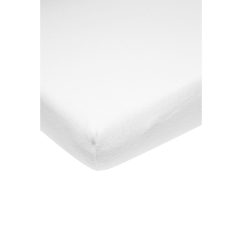 Meyco Baby Uni molton stretch hoeslaken juniorbed - white - 70x140/150cm