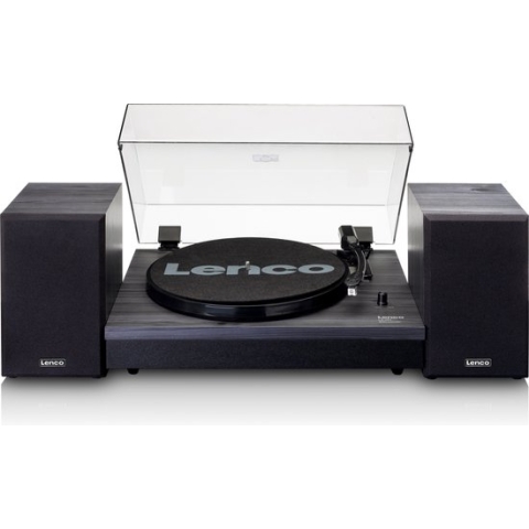 Lenco LS-301BK - Platenspeler met Bluetooth® - Inclusief Speakers - Stereo - Zwart