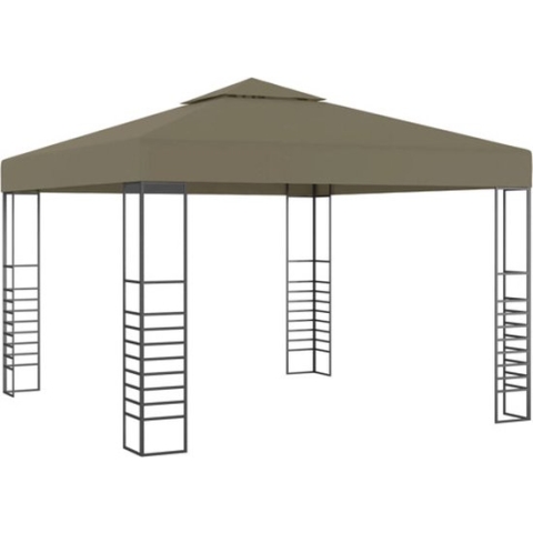 vidaXL-Tuinpaviljoen-180-g/m²-3x3-m-taupe